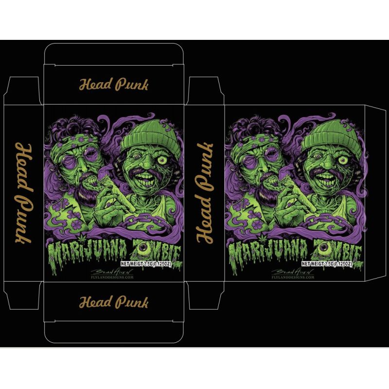 3.5G Head Punk Skull Art Cannabis Storage Box